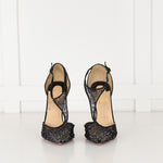 Christian Louboutin Mesh Crystal Pointed Toe Heels