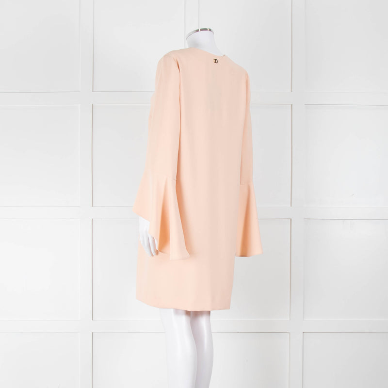 Twinset Peach Dress With Chain Neck