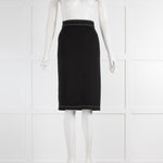 Burberry Black Scarlett Pencil Skirt with Contrast Stitching