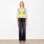 Ganni Crochet Cotton Blend Belted Cardigan