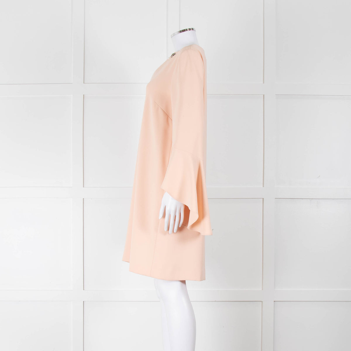 Twinset Peach Dress With Chain Neck