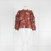 Ulla Johnson Pippa Blouse Red Hibiscus Print