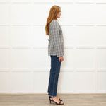 Aligne Check Waisted Scoop Blazer