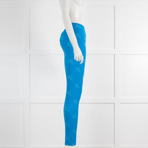 Burberry Blue Logo Sports Leggings