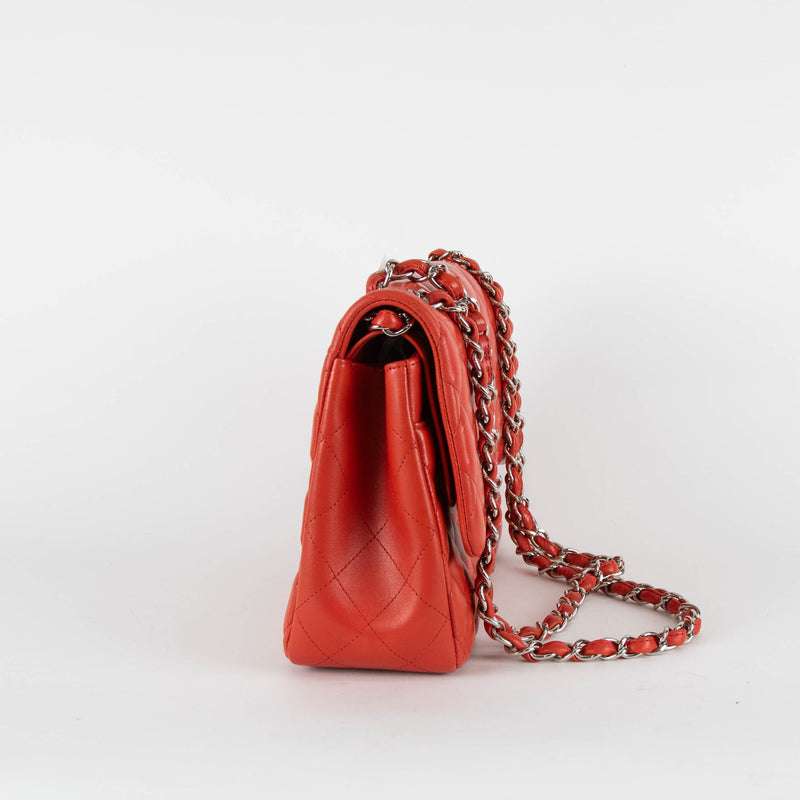 Chanel Classic Jumbo Double Flap in Red Lambskin Leather