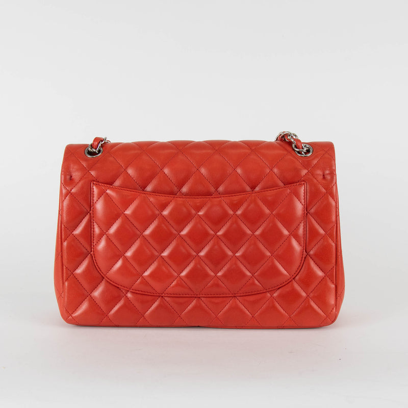 Chanel Classic Jumbo Double Flap in Red Lambskin Leather