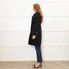 Elisabetta Franchi Black Coat With Zip Front And Patch Pockets