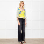 Ganni Crochet Cotton Blend Belted Cardigan