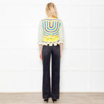 Ganni Crochet Cotton Blend Belted Cardigan