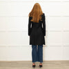 Elisabetta Franchi Black Coat With Zip Front And Patch Pockets