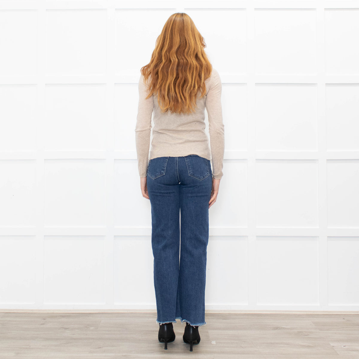 Zadig & Voltaire Beige Gold Diamante Skull Cashmere Fine Knit Jumper