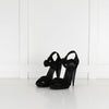Gucci Black Suede Platform Shoes with Faceted Heels