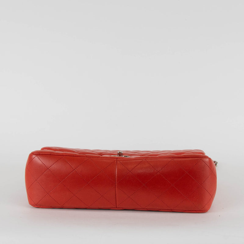 Chanel Classic Jumbo Double Flap in Red Lambskin Leather