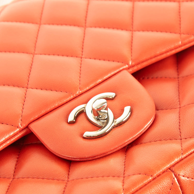 Chanel Classic Jumbo Double Flap in Red Lambskin Leather