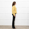 Adolfo Dominguez Yellow Crinkle Wrap Shirt