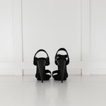 Gucci Black Suede Platform Shoes with Faceted Heels