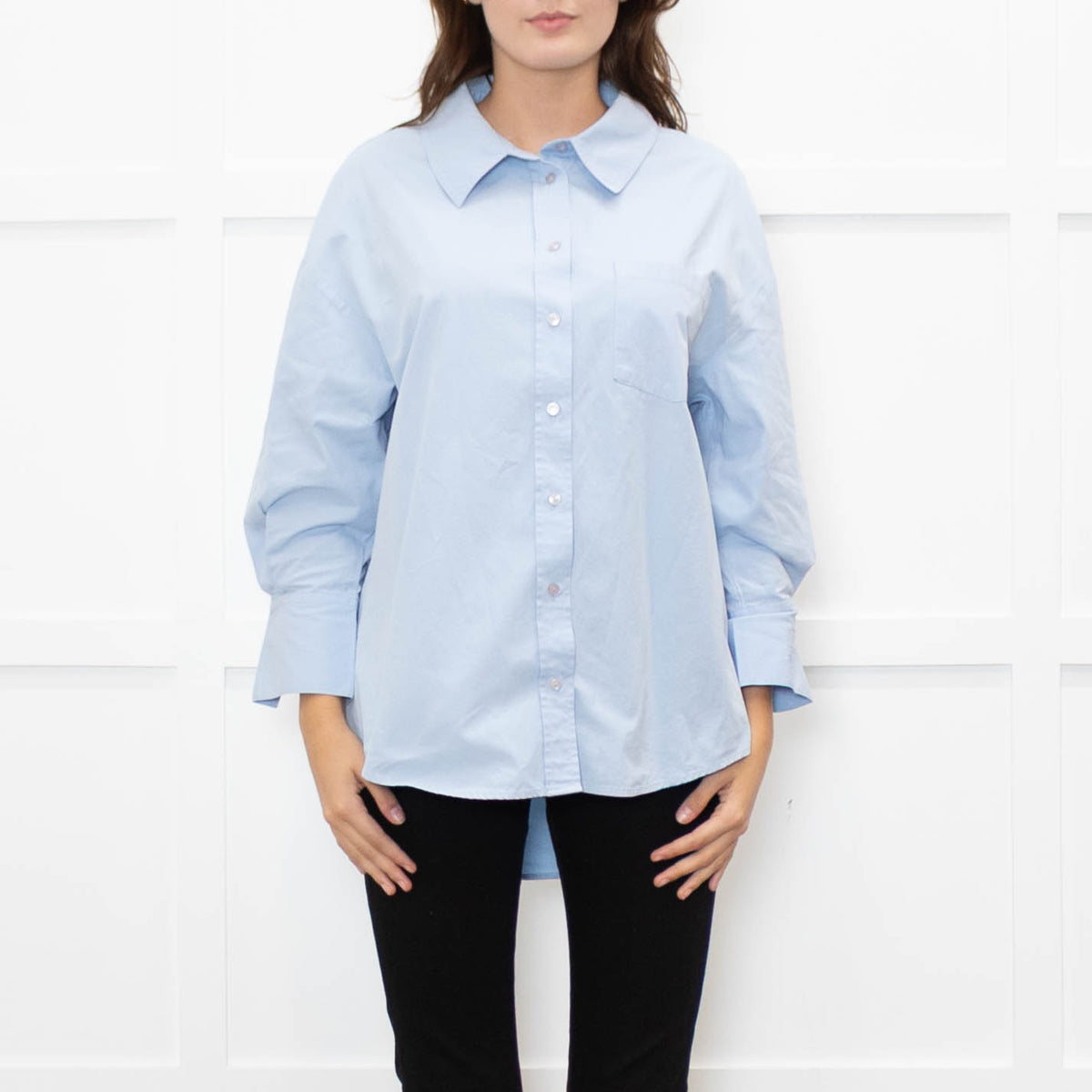 Anine Bing Pale Blue 3/4 Length Sleeve Shirt