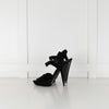 Gucci Black Suede Platform Shoes with Faceted Heels