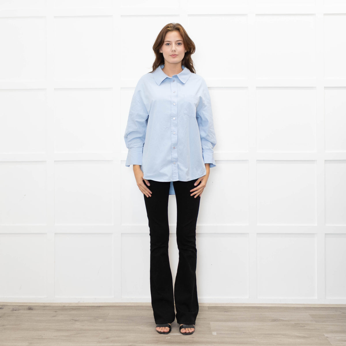 Anine Bing Pale Blue 3/4 Length Sleeve Shirt
