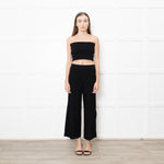 Theory Black Knitted Petite Wide Leg Trousers