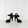 Gucci Black Suede Platform Shoes with Faceted Heels