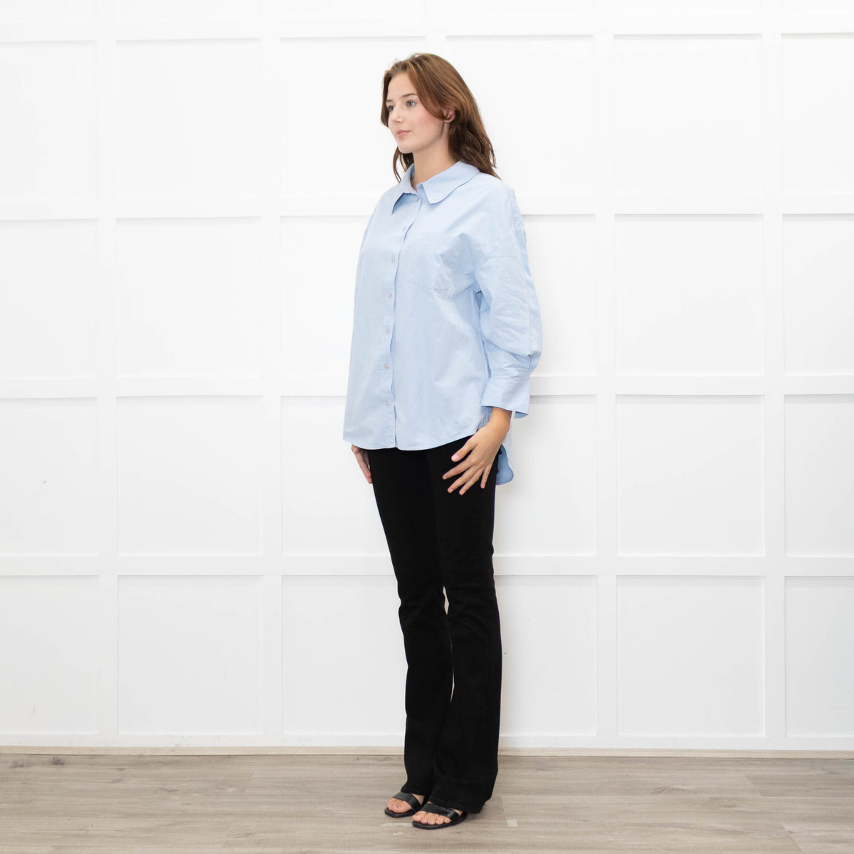 Anine Bing Pale Blue 3/4 Length Sleeve Shirt