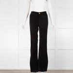 MiH Black Velvet Flared Jeans
