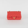 Chanel Mini Classic in Coral Lambskin and Brushed Gold Hardware
