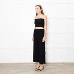 Theory Black Knitted Petite Wide Leg Trousers