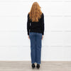 Markus Lupfer Black Pink White Lips Sequins Merino Wool Jumper