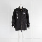 Lanvin Black 'Enter Nothing' Vinyl Zip Jacket