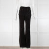 MiH Black Velvet Flared Jeans