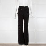 MiH Black Velvet Flared Jeans