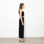 Theory Black Knitted Petite Wide Leg Trousers