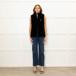 Chervo Black Ivince 999 Faux Fur Quilted Reversible Gilet