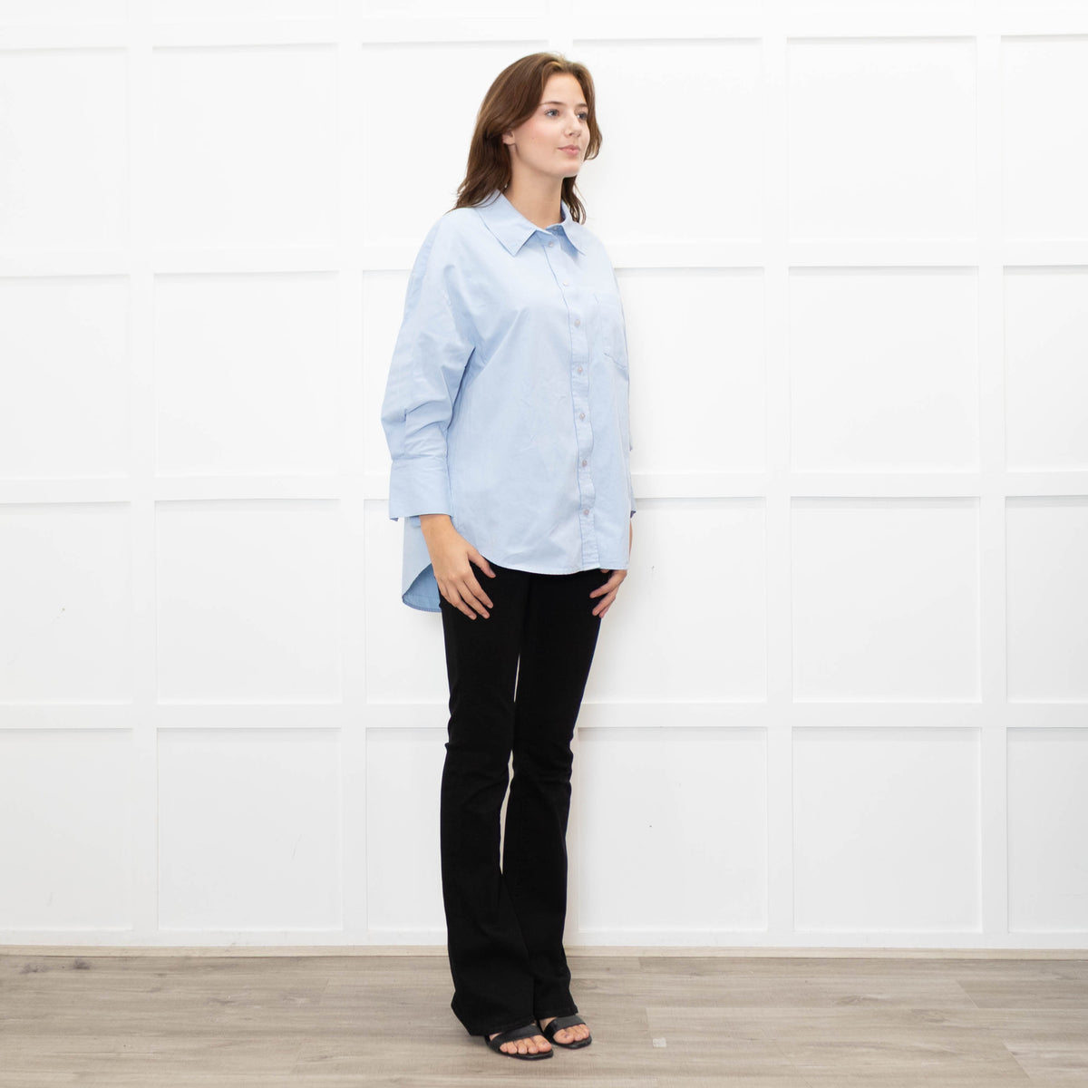 Anine Bing Pale Blue 3/4 Length Sleeve Shirt