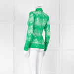 Ganni Bright Green Lace Shirt