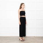 Theory Black Knitted Petite Wide Leg Trousers