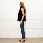 Chervo Black Ivince 999 Faux Fur Quilted Reversible Gilet