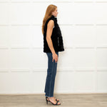 Chervo Black Ivince 999 Faux Fur Quilted Reversible Gilet
