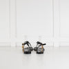 Alexander McQueen Black Skull Leather T- Strap Sandal