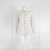 Saint Laurent Cream Polka Dot Blouse