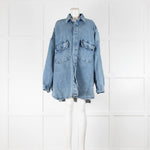 The Frankie Shop Dallas Oversized Denim Shirt