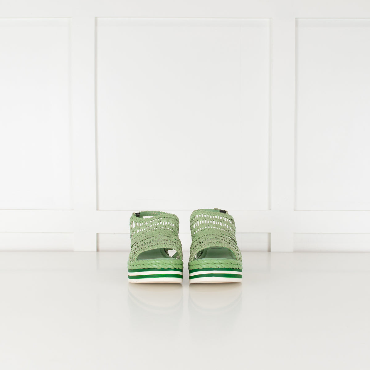 Pons Quintana Mint Green Leather Don Platform Sandal