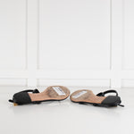 Alexander McQueen Black Skull Leather T- Strap Sandal