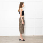 Theory Thigh Split Animal Print Pencil Skirt