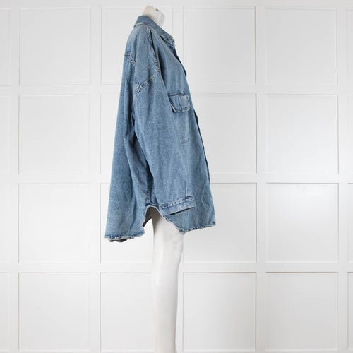 The Frankie Shop Dallas Oversized Denim Shirt