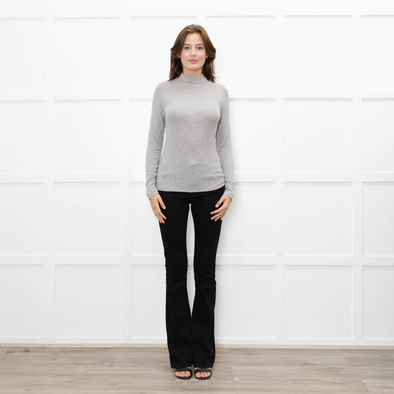 Frame Grey Thin Rib Turtleneck