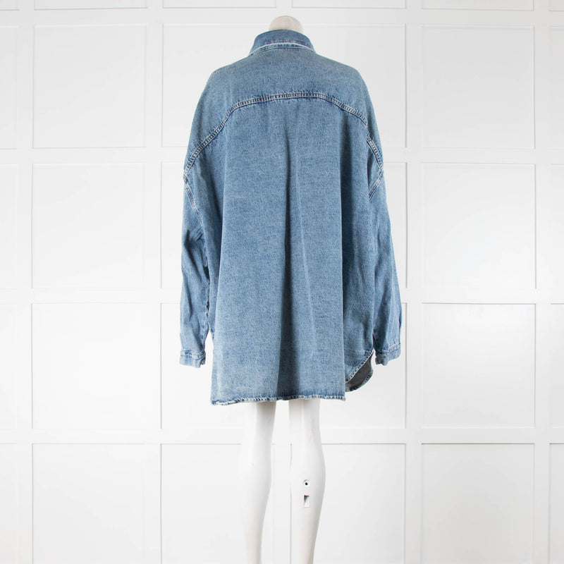 The Frankie Shop Dallas Oversized Denim Shirt