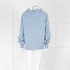 Varley Pale Blue Quarter Zip High Collar Top